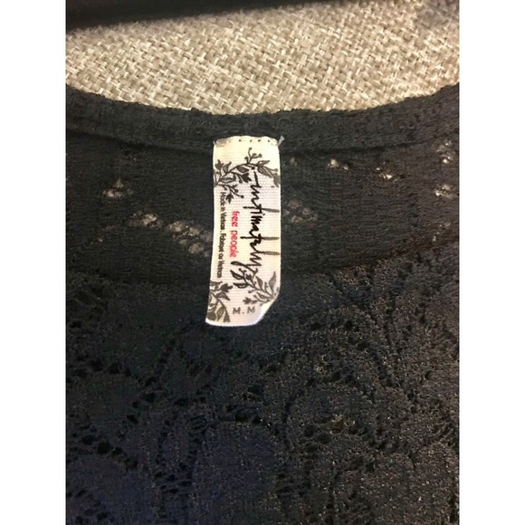 Free people black lace tank top. - Picture 5 of 5